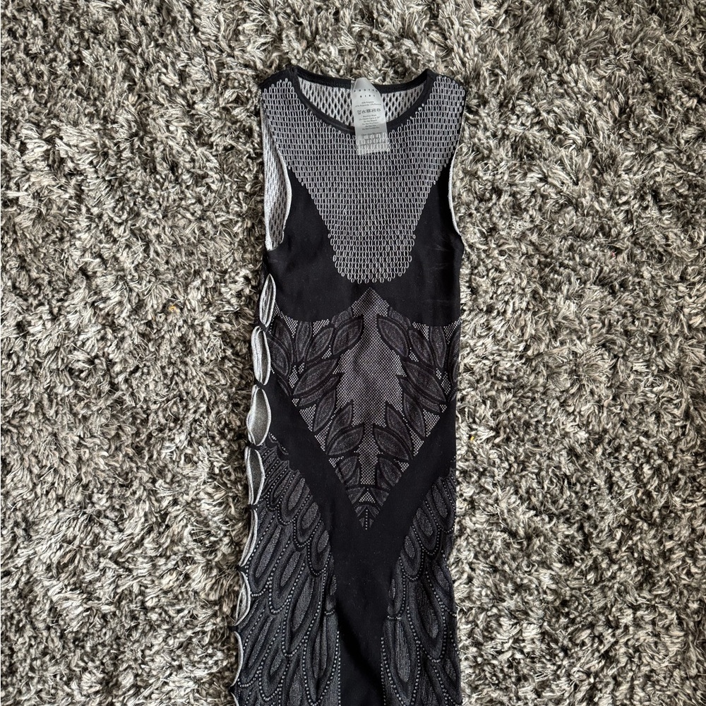 POSTER GIRL Black and Gray Mini Dress